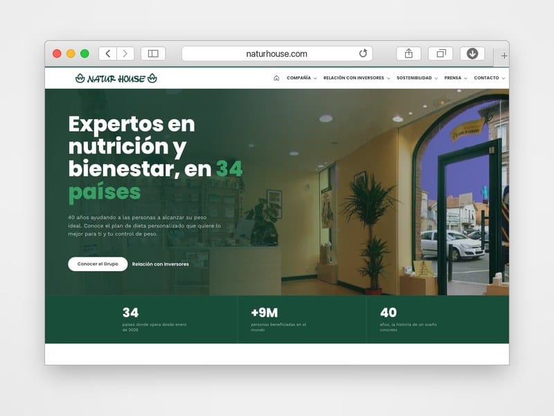 Web de Naturhouse desarrollada por Web Consulting