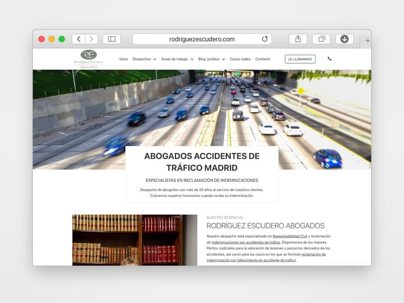 Web de Rodriguez Escudero desarrollada por Web Consulting