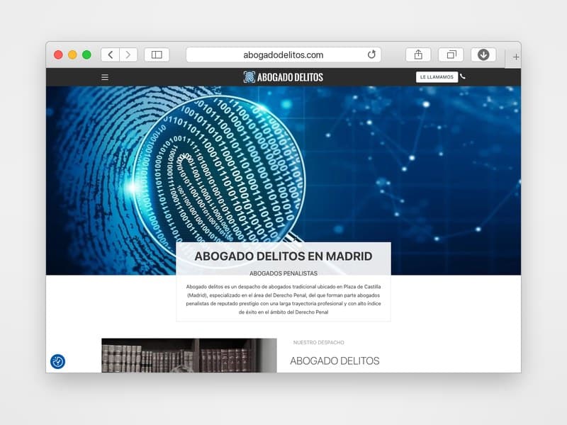 Web de Abogado Delitos desarrollada por Web Consulting