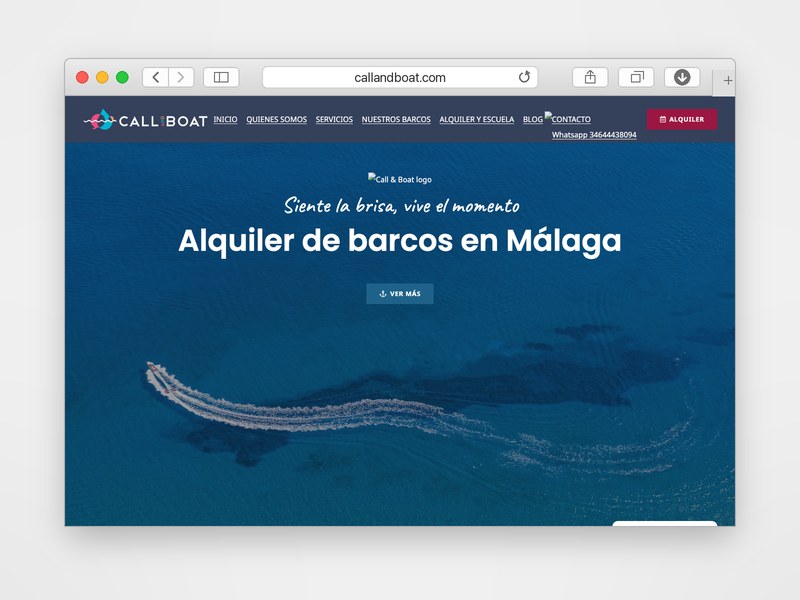 Web de Call & Boat desarrollada por Web Consulting