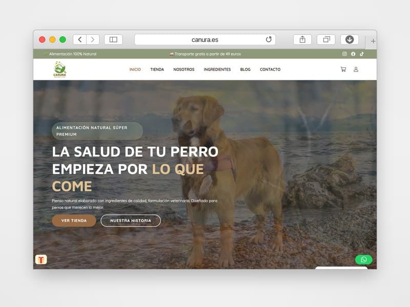 Web de Canura desarrollada por Web Consulting