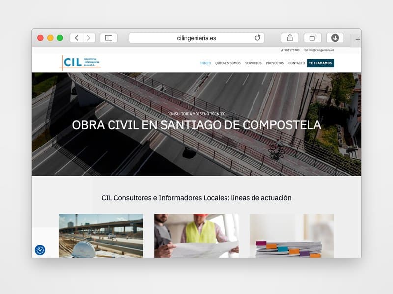Web de CIL Ingeniería desarrollada por Web Consulting