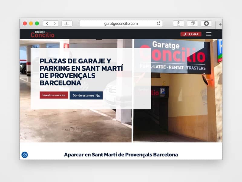 Web de Garatge Concilio desarrollada por Web Consulting