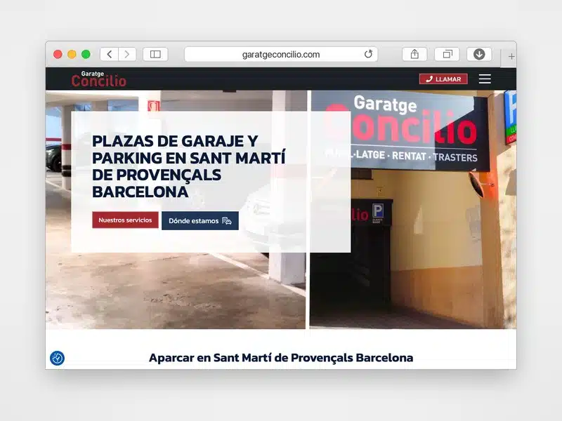 Web de Garatge Concilio desarrollada por Web Consulting