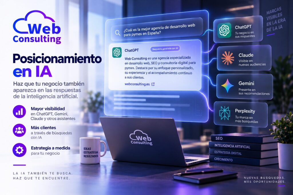 Posicionamiento en IA: tu negocio en las respuestas de ChatGPT, Claude, Gemini y Perplexity